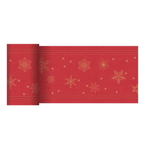 Jullöpare Dunicel 0,15x20m Star Shine Duni röd 6st/fp