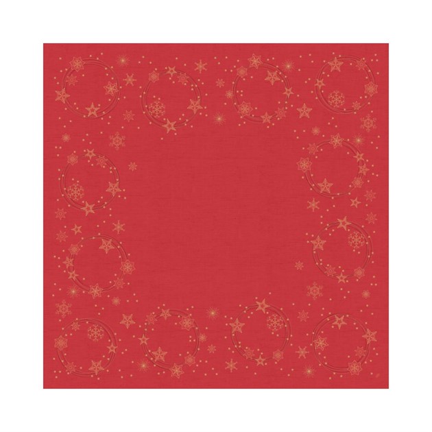 Julsnibbduk Dunisilk 84x84cm Star Shine Duni röd 5x20st/fp