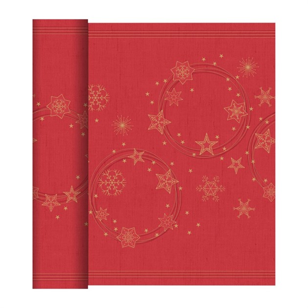 Julvepa Dunicel 0,24x24m Star Shine Duni röd 4st/fp