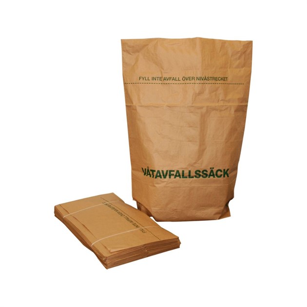 Papperssäck för våtavfall papper/plast 125 lit 25st/bunt