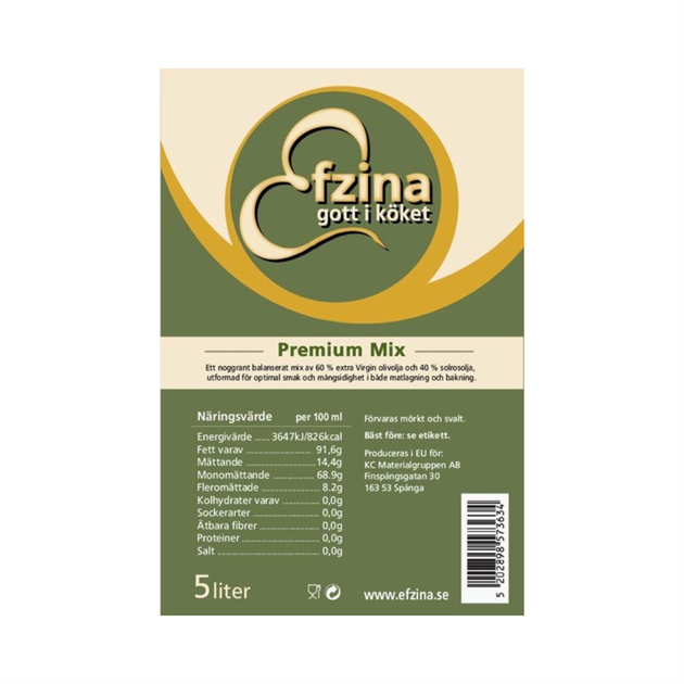 Olivolja/solrosolja Premium Mix (60-40) 5 lit Pet