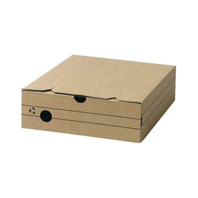 Arkivbox A4 wellpapp 6cm brun