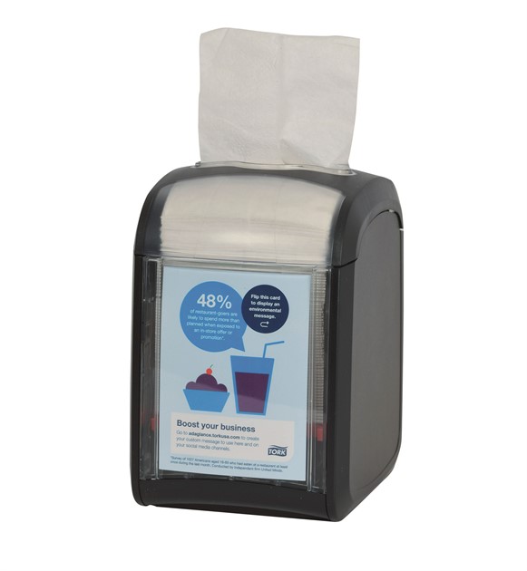 Bordsdispenser stående till servett N14 Tork Xpressnap svart