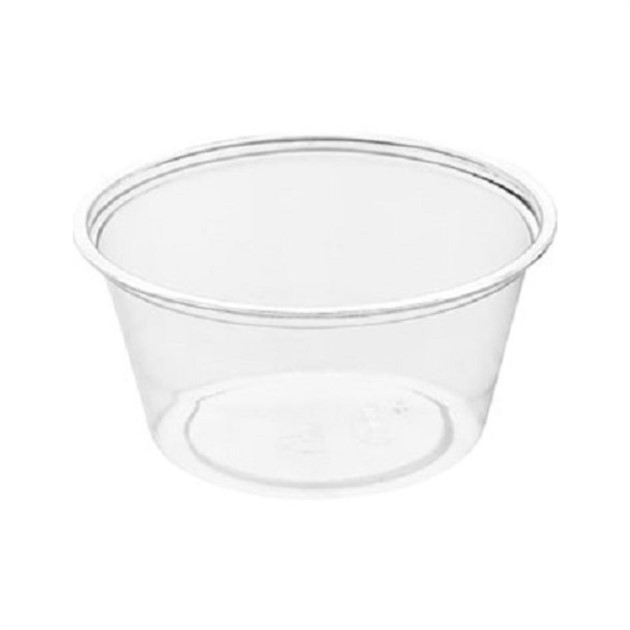 Plastbägare 90ml dia 74/55mm transp 2500st/fp