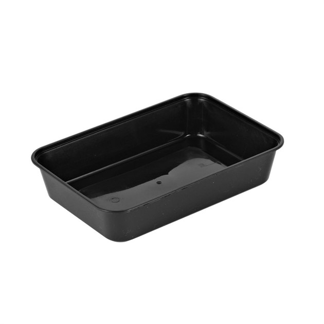 Microform rekt 500ml svart 500st/fp