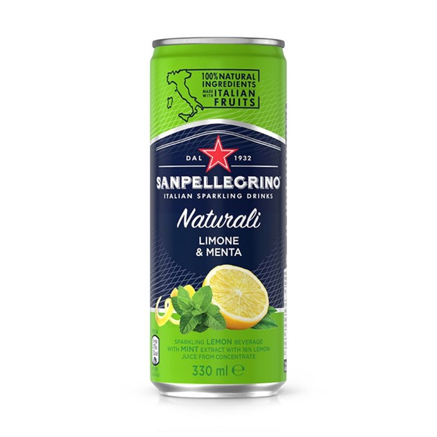 San Pellegrino Limone e Menta Naturali 33cl burk inkl pant 24st/fp