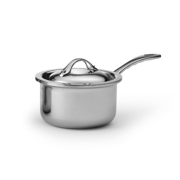 Kastrull mini med lock rostfri/alu 3-skikt dia 9cm