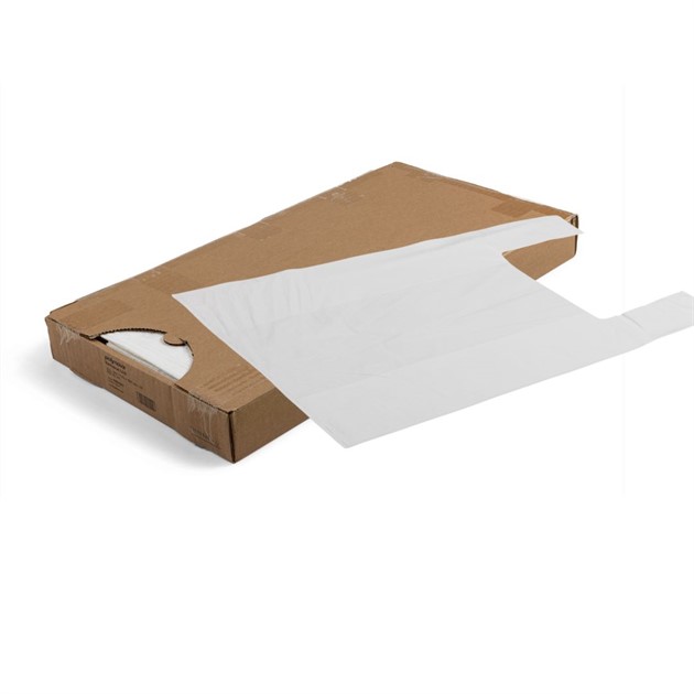 Plastbärkasse LLD 35my 20 lit vit 500st/fp