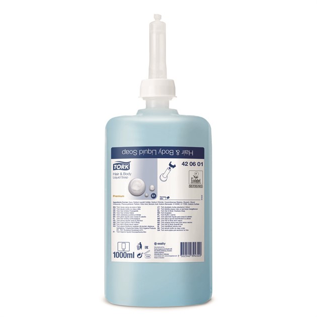 Duschtvål flytande Tork S1 1000ml 6st/fp