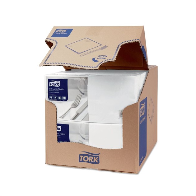 Servett 33cm 3-lag Tork vit 1500st/fp