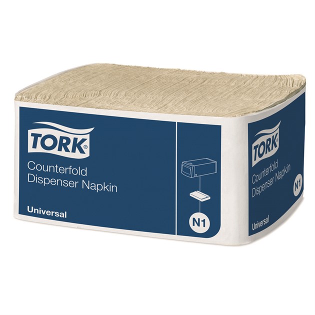 Dispenserservett Tork Counterfold  N1 Natur 7200st/fp