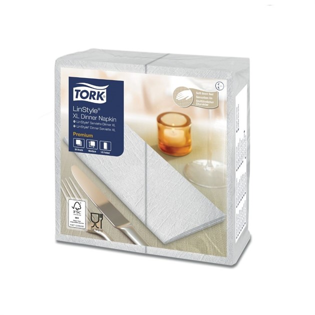 Servett LinStyle® Tork 1/8-vikt 48x48cm vit 300st/fp