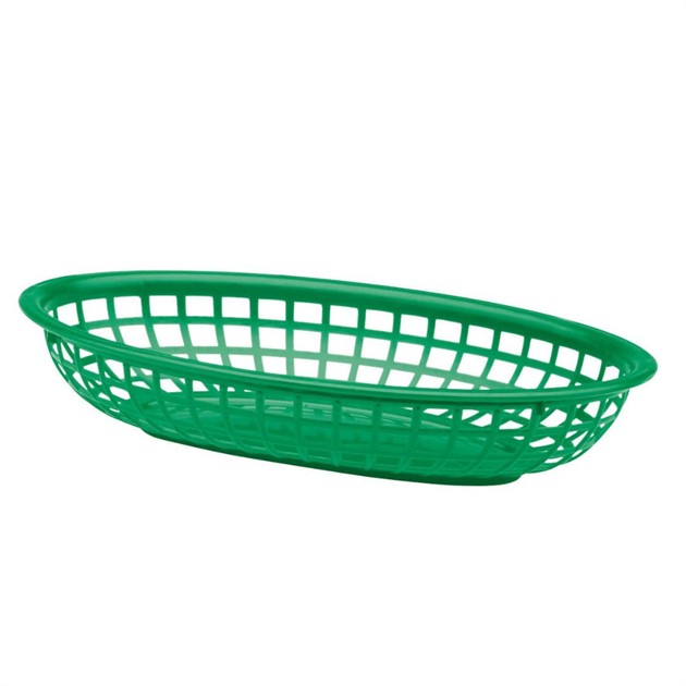 Serveringskorg PP oval 24x15cm grön