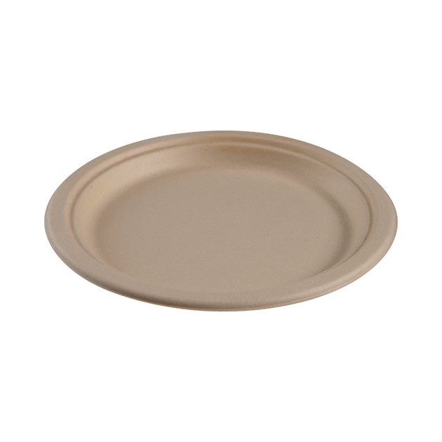 Tallrik bagasse flat 18cm Gastro natur 50st/ifp