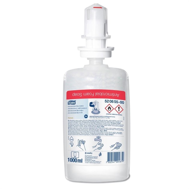 Skumtvål Antimikrobiell Tork S4 1000ml 6st/fp