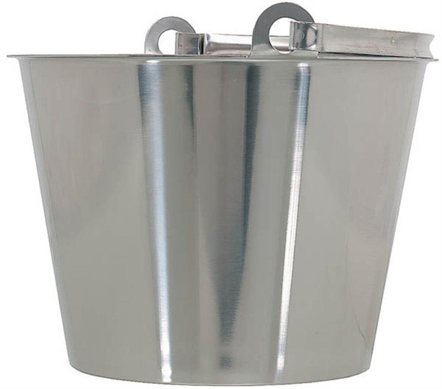 Hink rostfri utan bottenband 8 liter