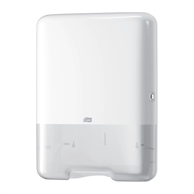 Dispenser handduk singlefold/C-fold Tork H3 vit