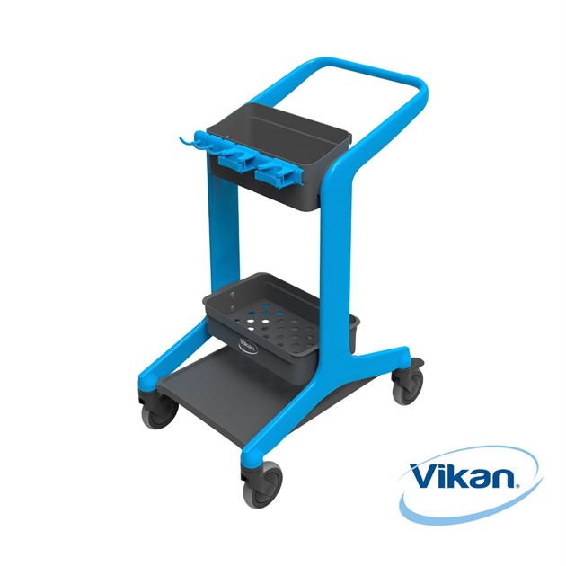 Rengöringsstation mobil HyGo Vikan 78cm blå