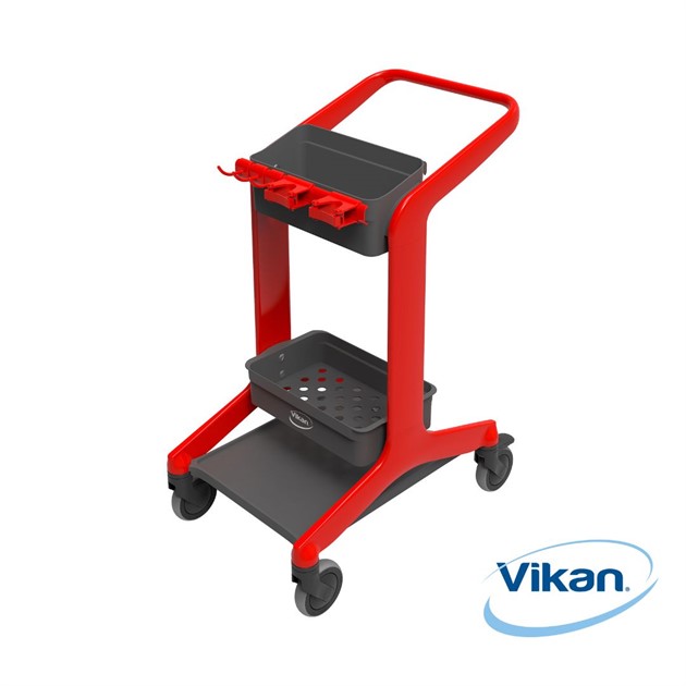 Rengöringsstation mobil HyGo Vikan 78cm röd
