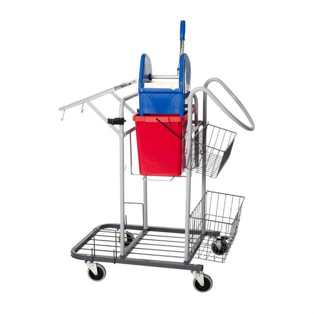 Städvagn Trio med svabbpress