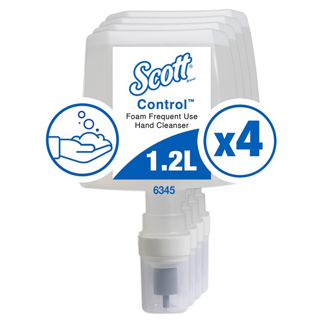 Skumtvål Scott Control® kassett 1,2 lit klar 4st/fp parfymfri