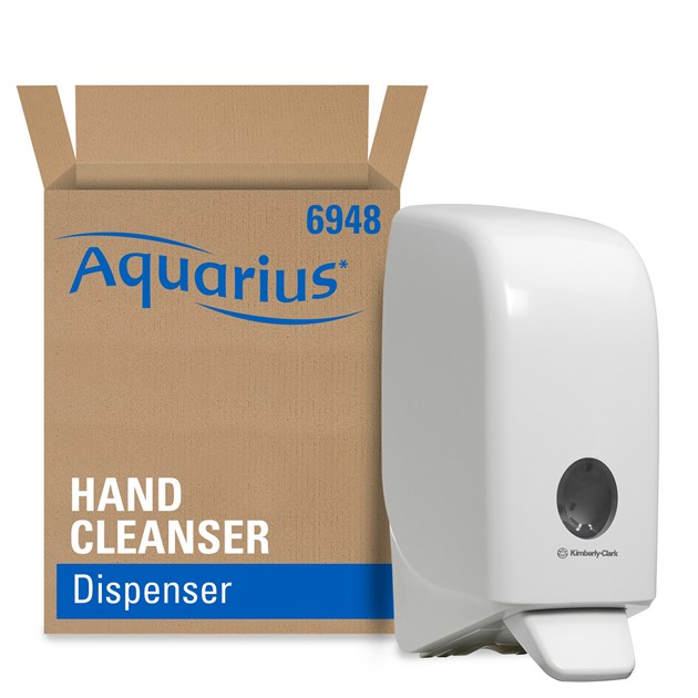 Dispenser Aquarius för tvål/handdes kassett 1 lit vit