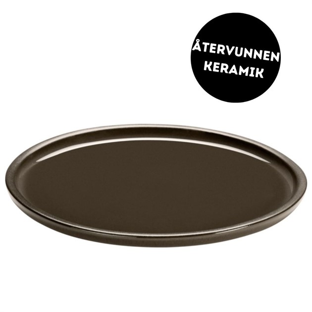 Tallrik ReNew flat 22cm brun Playground