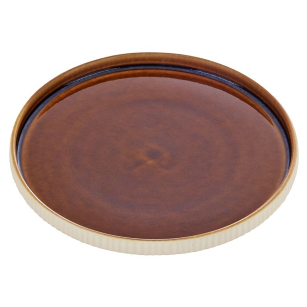 Tallrik Nara relief 27cm brun Playground