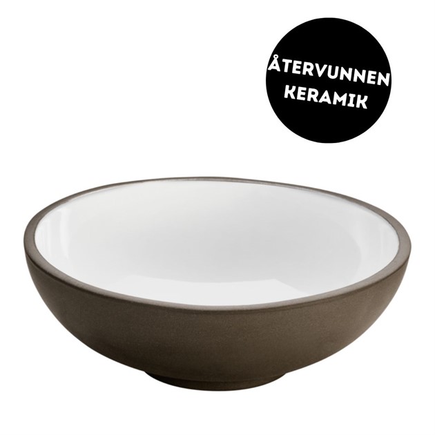 Skål ReNew dia 17cm vit/brun Playground