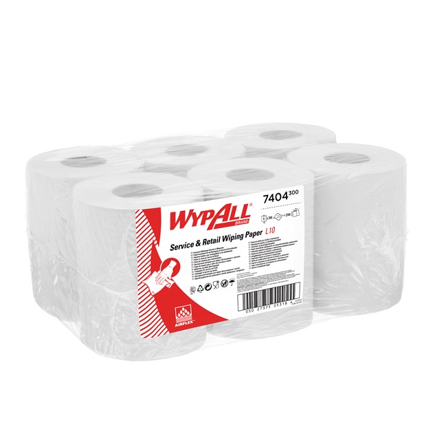 Torkduk L10 WypAll Centrummatad rulle vit 6rle/fp