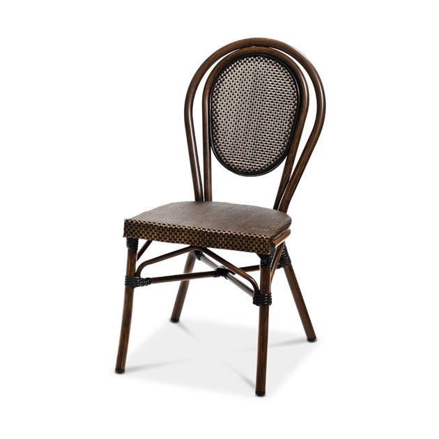 Caféstol Rennes brun svart/brun