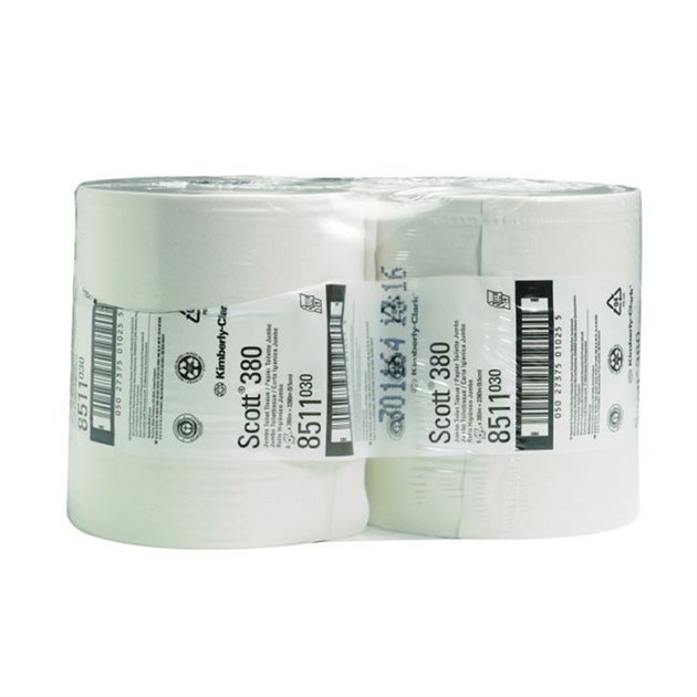 Toalettpapper Maxi Jumbo Scott® 380 performance vit 6rle/fp