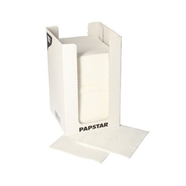 Servett i disp 20x20cm 1/4-delsvikt vit 14x100st/fp
