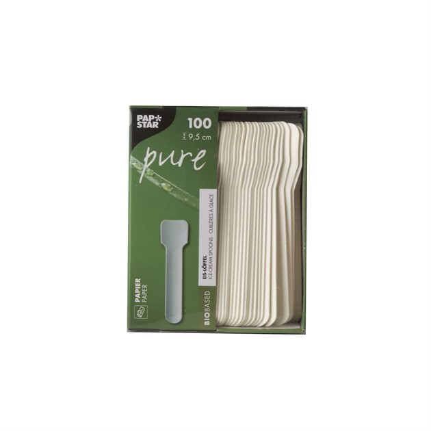 Glassked engångs papper Pure 9,5cm vit 100st/infp