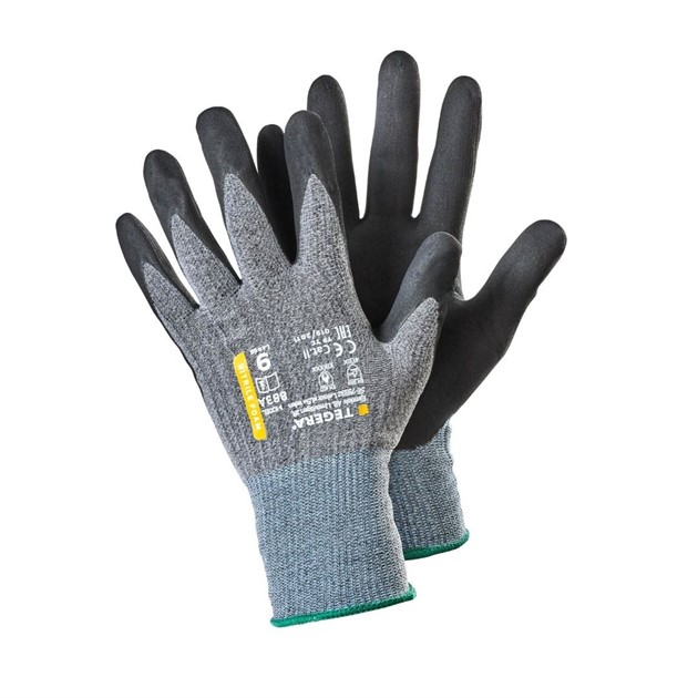 Syntethandske nitril Tegera® 883A grå/svart