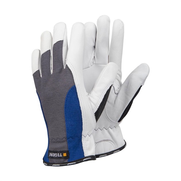 Läderhandske Tegera® 888 grå/blå/vit