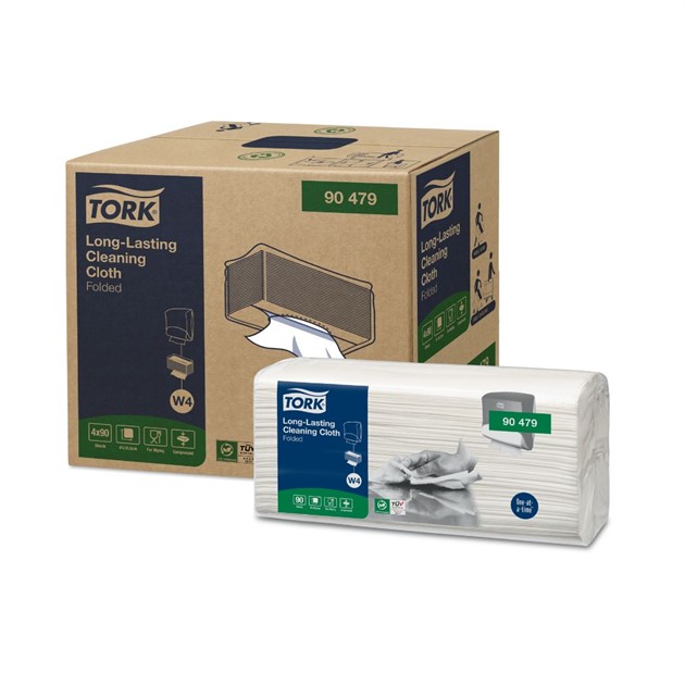 Rengöringsduk Tork Slitstark W4 4x90st/fp