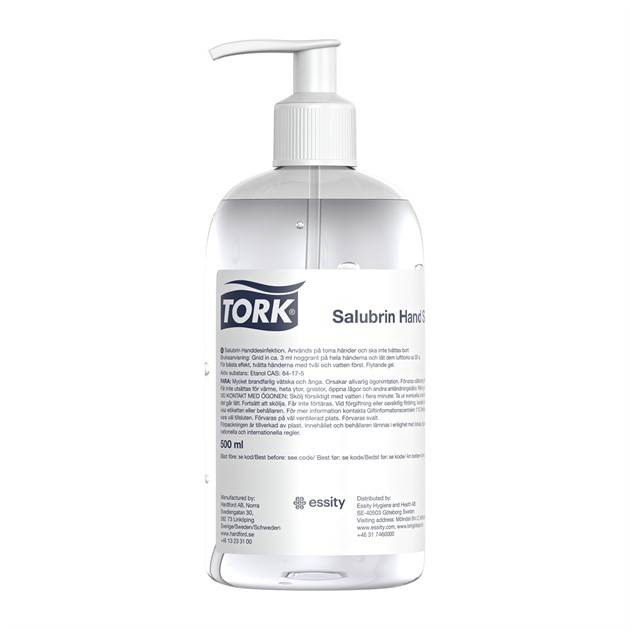 Handdesinfektion pump Tork Salubrin Gel 500ml