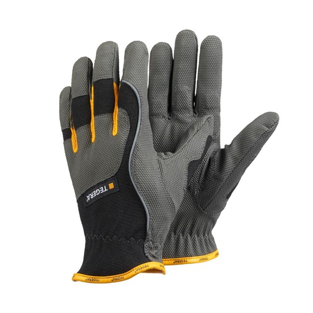 Syntetläderhandske Tegera® 9125 svart/grå/gul