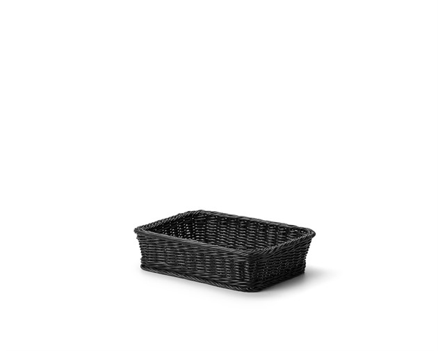 Brödkorg plast rektangulär 36x27cm svart