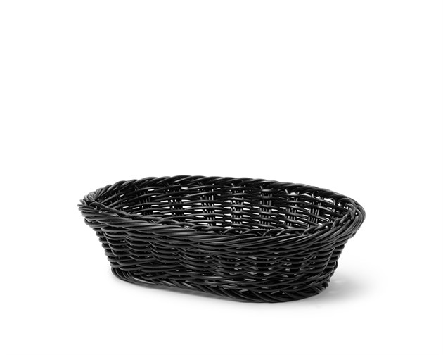 Brödkorg plast oval 29,5x21,5cm svart