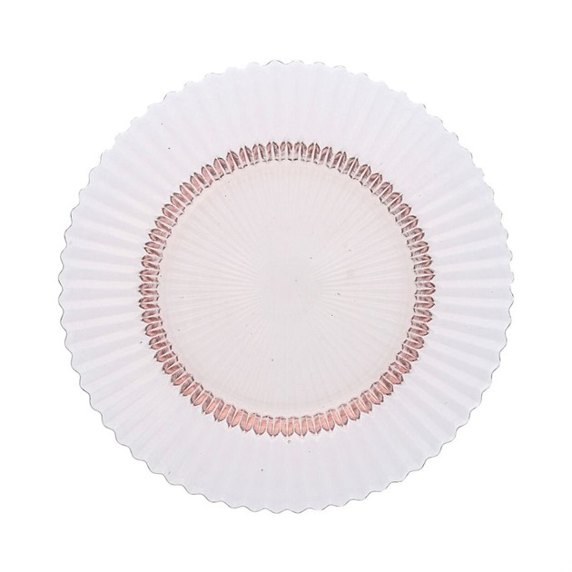 Tallrik flat glas Archie 21,5cm pink United tables