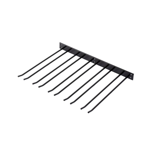 Glashängare 40cm djup vägghängd svart