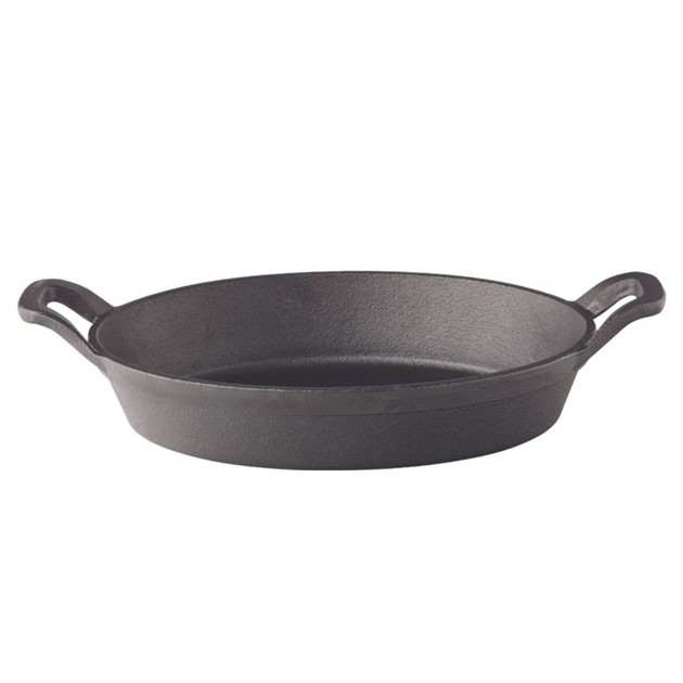 Gjutjärnsform oval 24x17cm med två öron