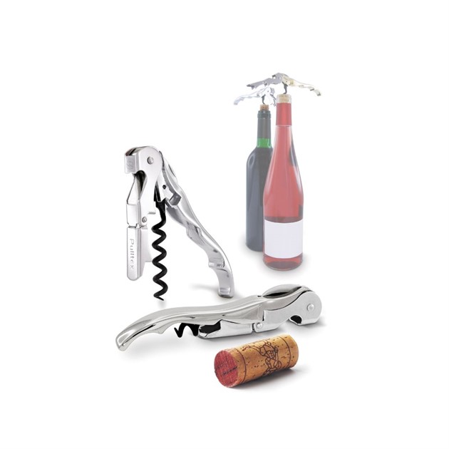 Vinöppnare Pulltabs Classic med hölster silver