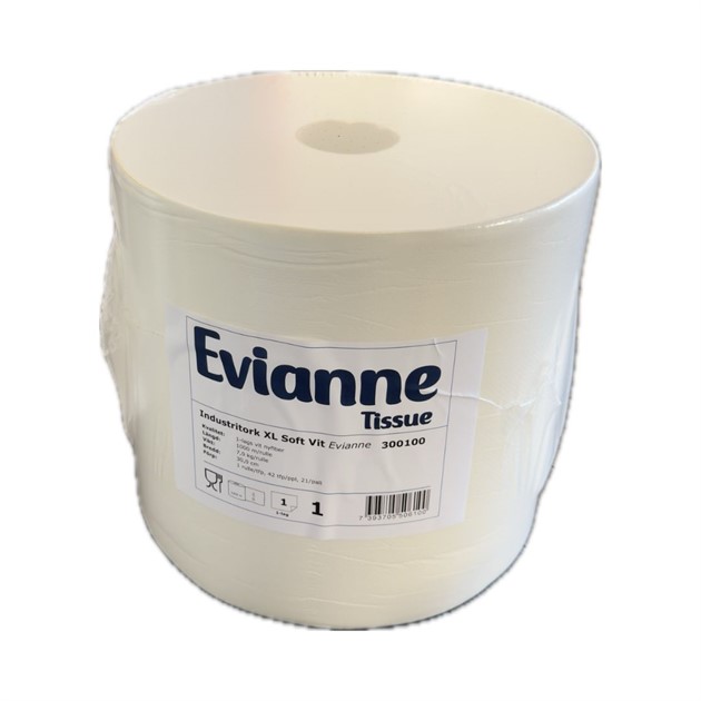 Köksrulle Soft nyfiber vit Evianne 1000m/rle